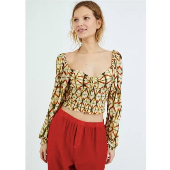 Urban Outfitters Old Soul Smocked Top Women's Size M - Picture 1 of 12